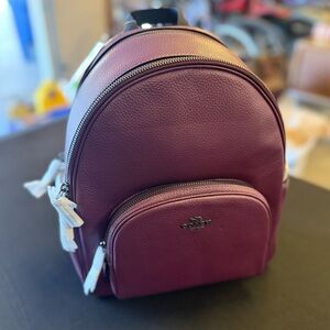 Women's Coach Boysenberry Purple Lth Court Bkpk Backpack